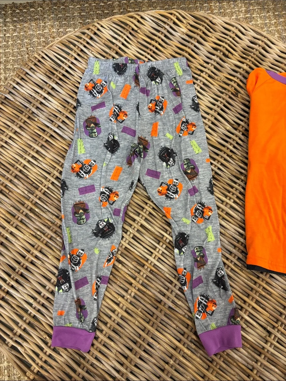 Lego Orange Black & Purple Squad Ghouls Halloween Pajama Set